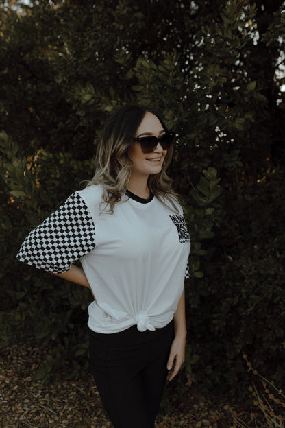 Checkered In My Race Mom Era T-Shirt