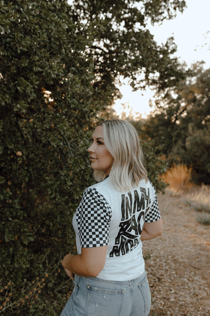 Checkered In My Race Mom Era T-Shirt