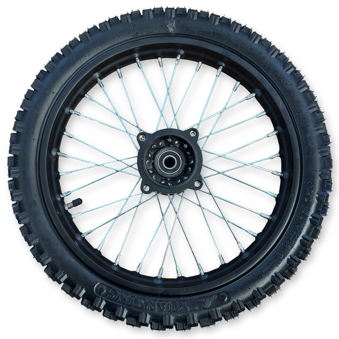 14" pit bike front wheel with tire 60/100-14