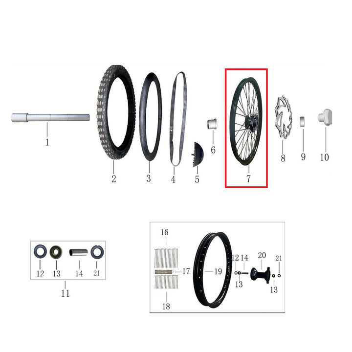 Front Rim Assembly 1.6Ã—21
