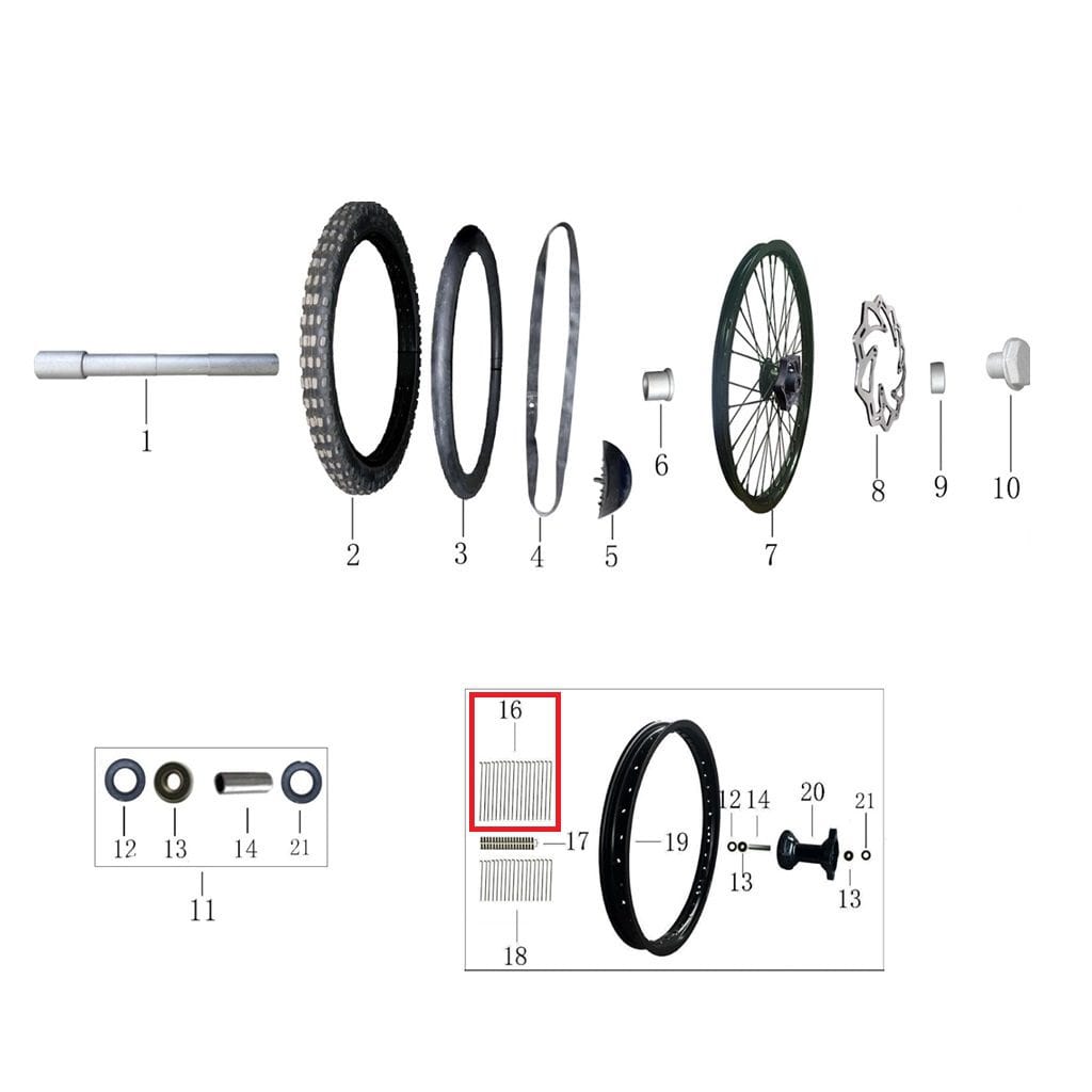 Outter Front Wheel Spoke