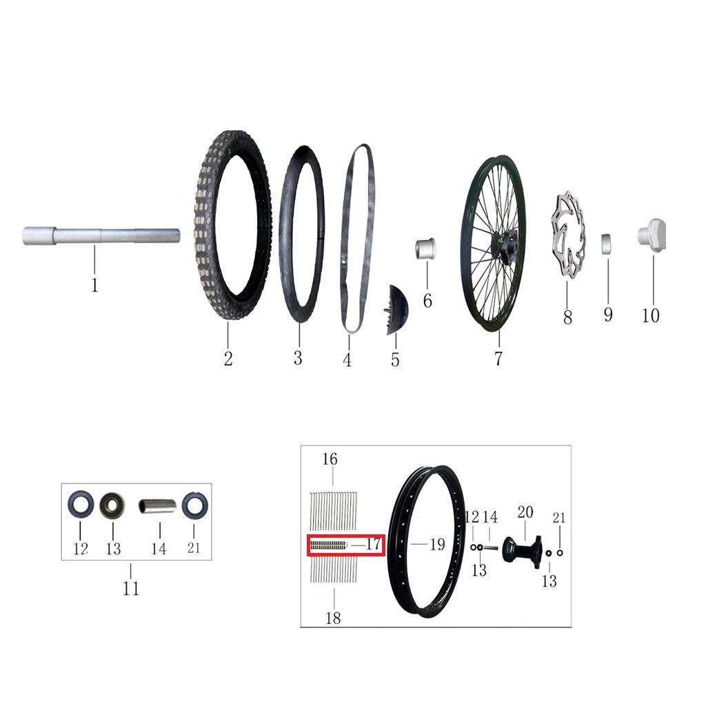 Front Wheel Spoke Nut