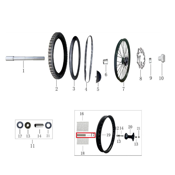 Front Wheel Spoke Nut