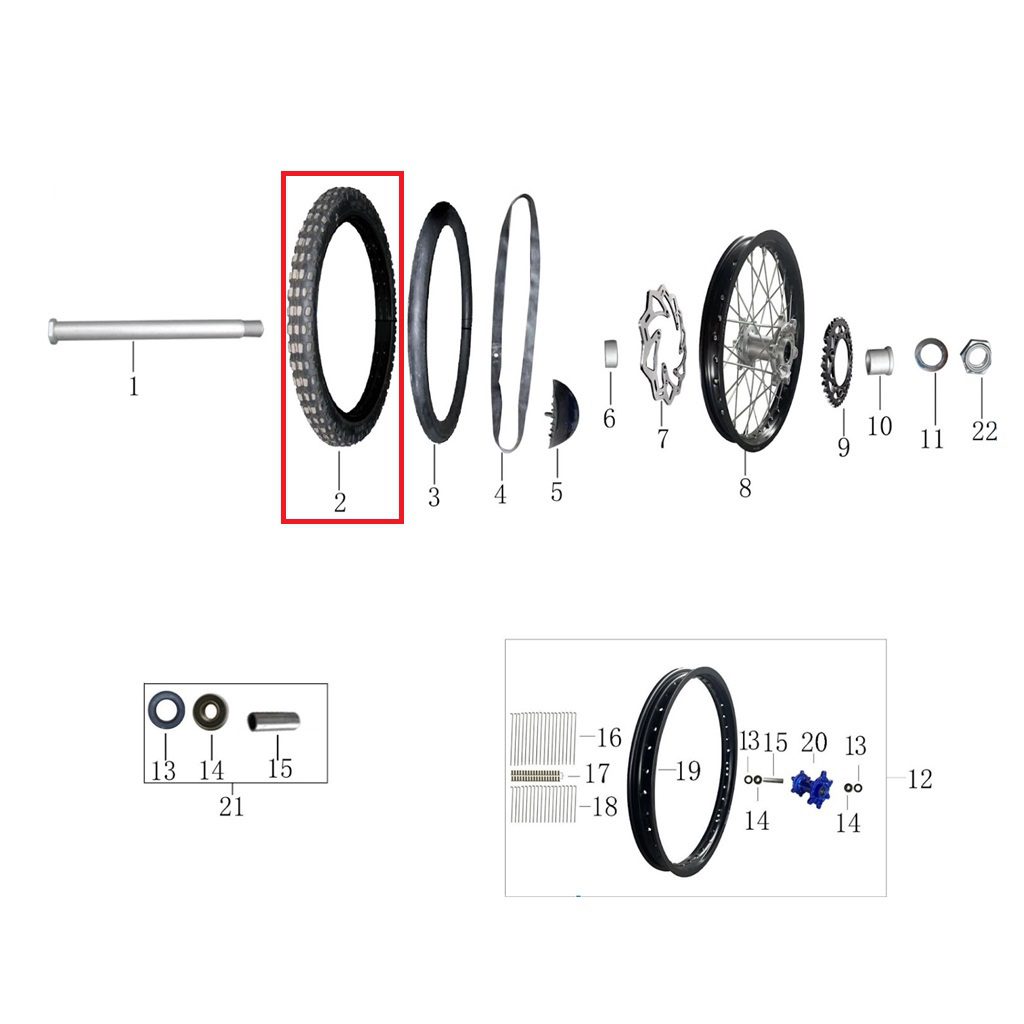 Rear Wheel Tire 110/100-18