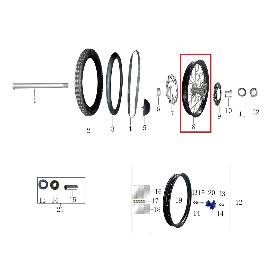 Rear Rim Assembly  2.15Ã—18