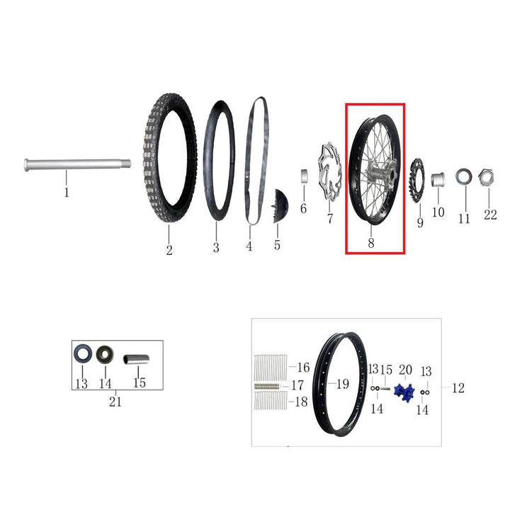 Rear Rim Assembly  2.15Ã—18