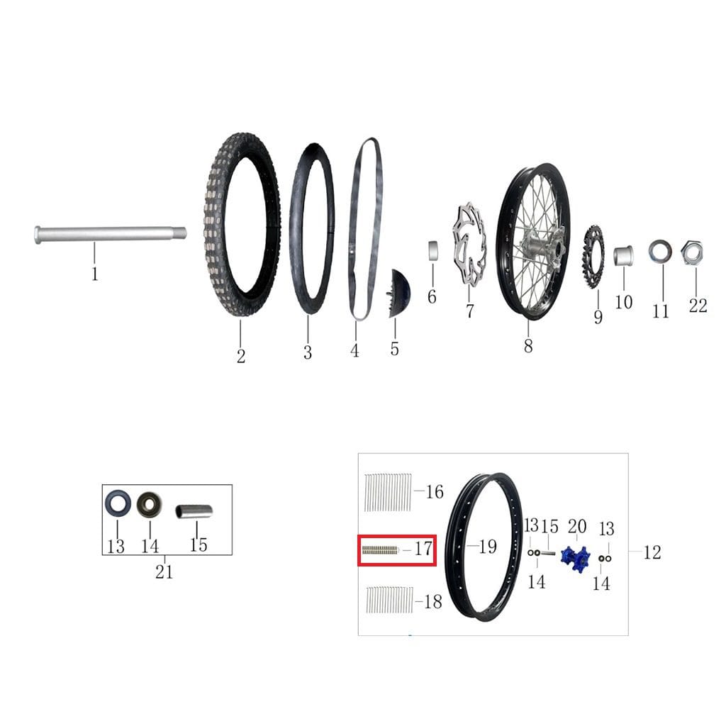 Rear Wheel Spoke Nut