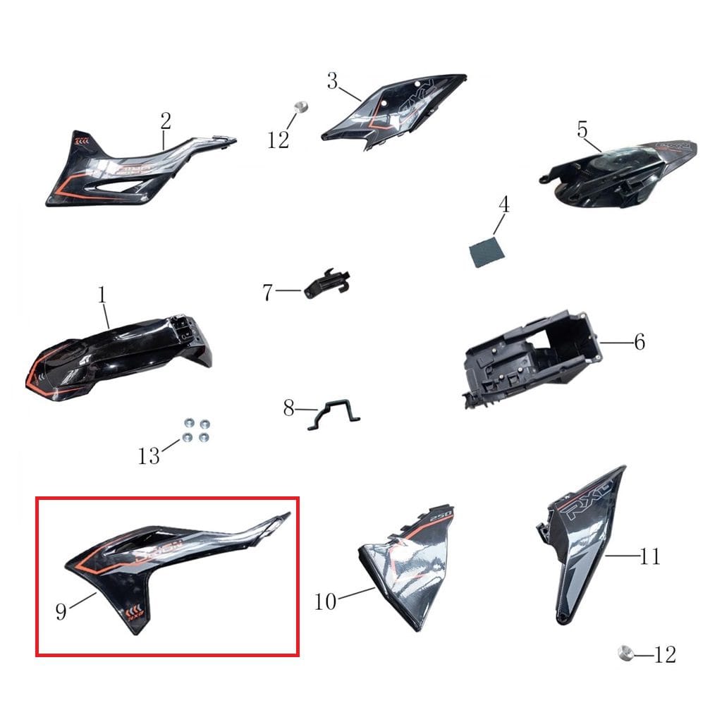 Fuel Tank Left Shield Cover