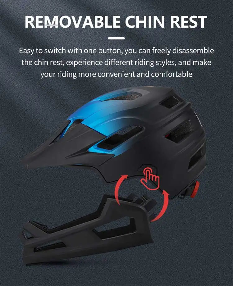 Eastinear Adult Mtb Helmet Bicycle Full Face Detachable One-piece Motorcycle Riding Safety Helmet Head Protection Outdoor