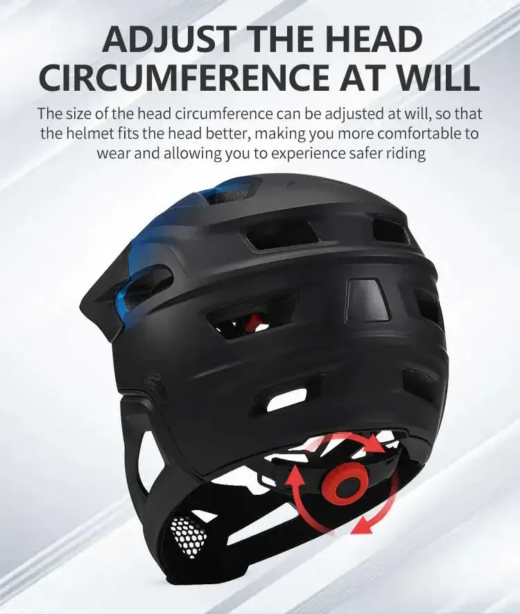 Eastinear Adult Mtb Helmet Bicycle Full Face Detachable One-piece Motorcycle Riding Safety Helmet Head Protection Outdoor