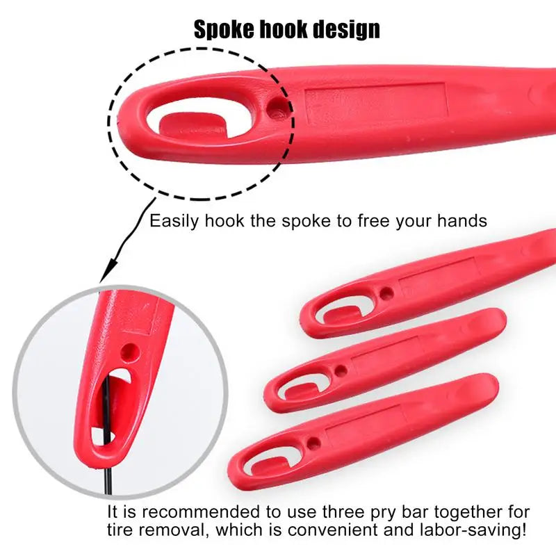 3Pcs High Quality Nylon Bicycle Tire Lever Lightweight Portable Tire Pry Bar Crowbar Bike Wheel Repairing Tool Changing Tires