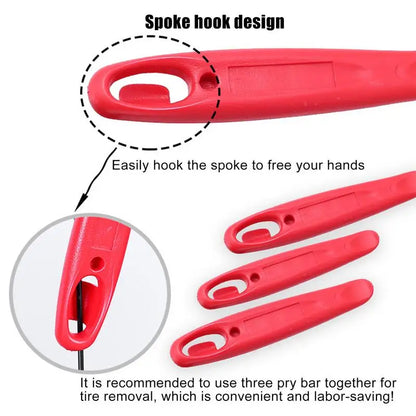 3Pcs High Quality Nylon Bicycle Tire Lever Lightweight Portable Tire Pry Bar Crowbar Bike Wheel Repairing Tool Changing Tires