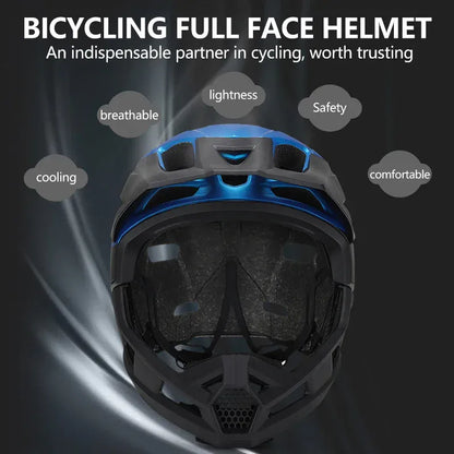 Eastinear Adult Mtb Helmet Bicycle Full Face Detachable One-piece Motorcycle Riding Safety Helmet Head Protection Outdoor