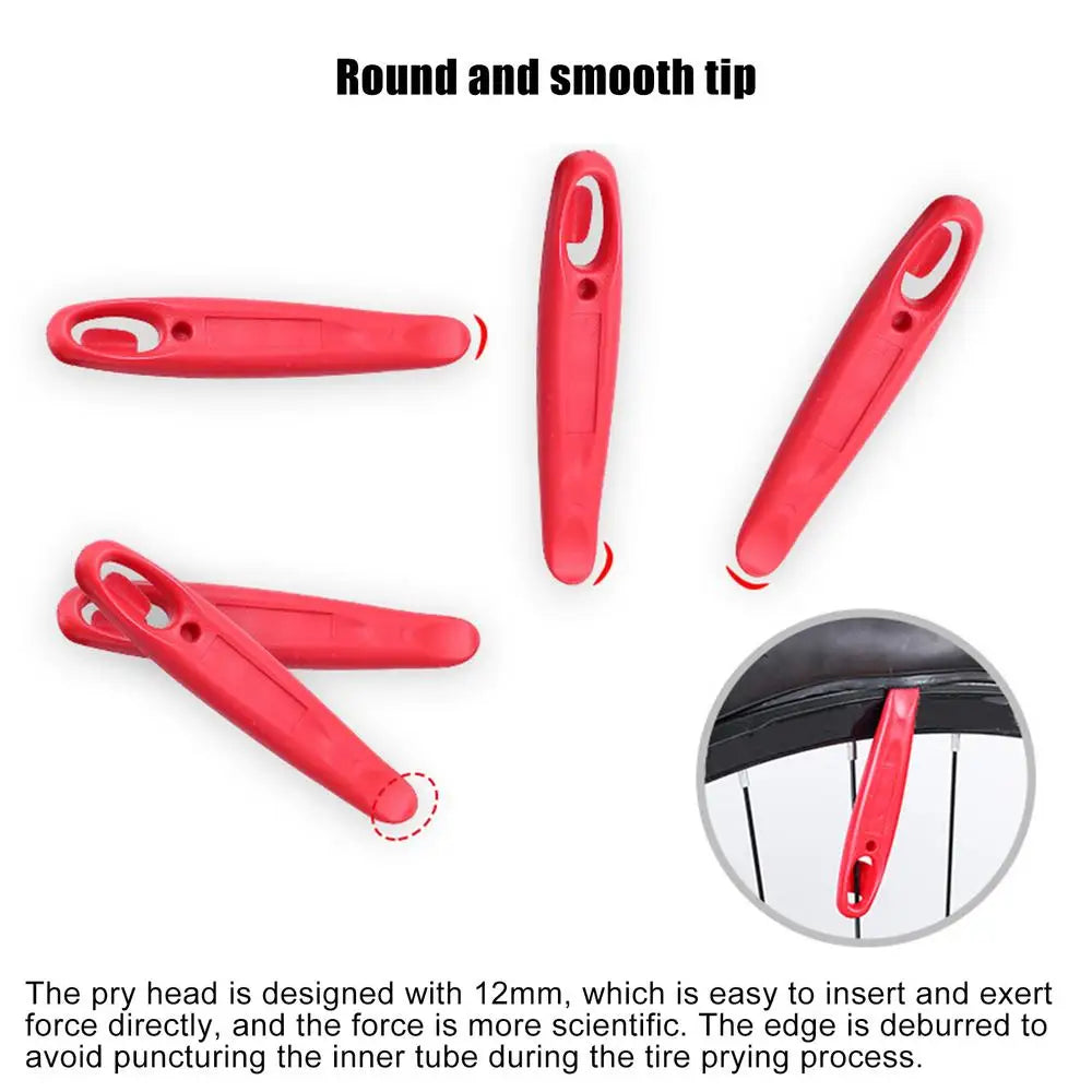 3Pcs High Quality Nylon Bicycle Tire Lever Lightweight Portable Tire Pry Bar Crowbar Bike Wheel Repairing Tool Changing Tires