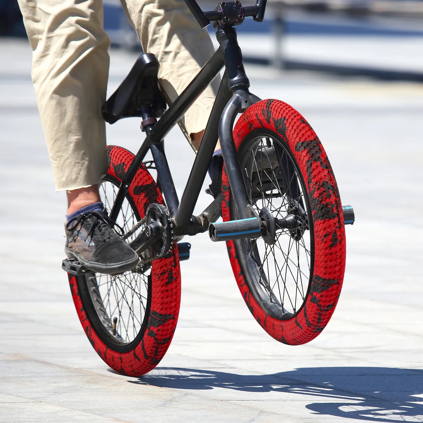 Bundle 2 Pack Color 16" Bike Tires with Tubes & Levers - Red, Blue, Green