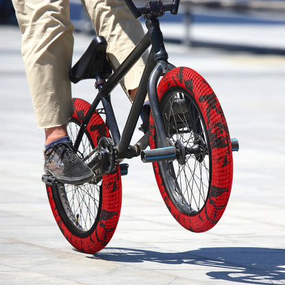 Bundle 2 Pack Color 16" Bike Tires with Tubes & Levers - Red, Blue, Green