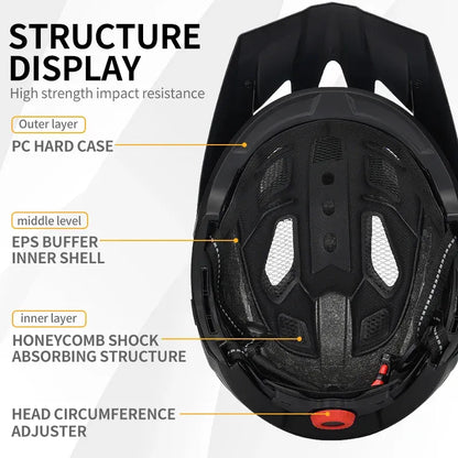 Eastinear Adult Mtb Helmet Bicycle Full Face Detachable One-piece Motorcycle Riding Safety Helmet Head Protection Outdoor