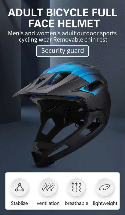 Eastinear Adult Mtb Helmet Bicycle Full Face Detachable One-piece Motorcycle Riding Safety Helmet Head Protection Outdoor