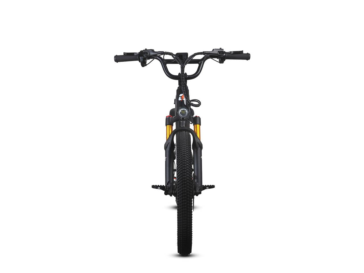 Black bicycle on a white background