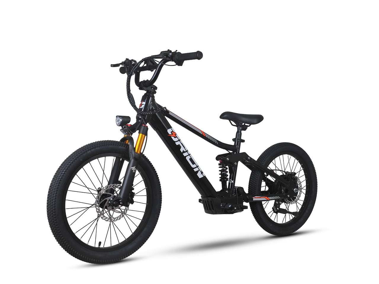 Black electric bike on a white background