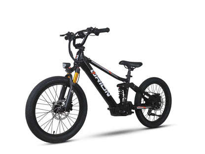 Black electric bike on a white background