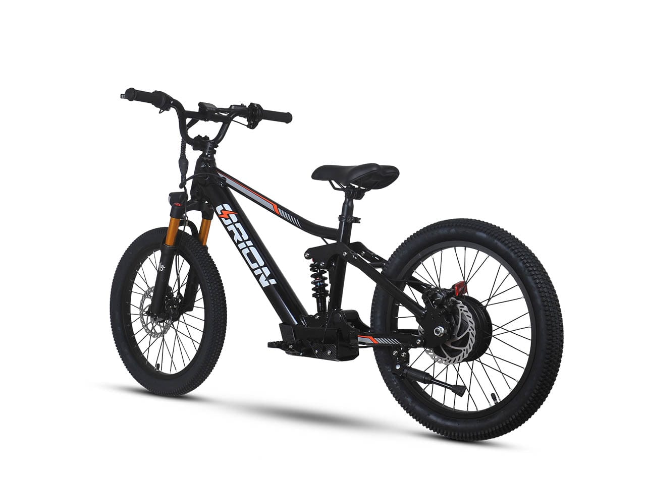 Kids electric balance bike with full suspension and large tires