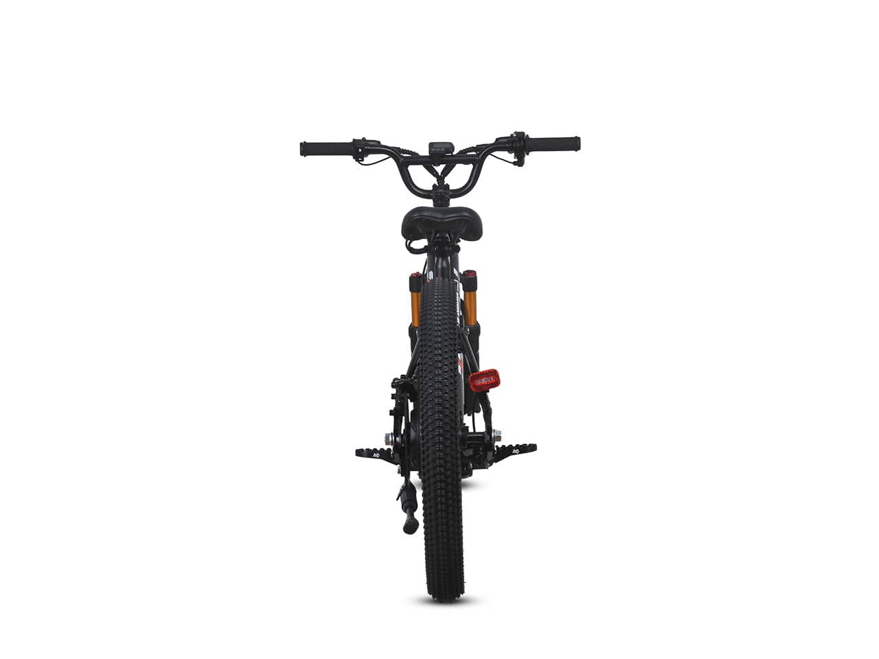 Black bicycle on a white background