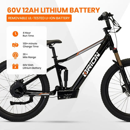 Orion e24x – 24″ Wheel 750W 60V – Deluxe Electric Balance Bike (Gen4)